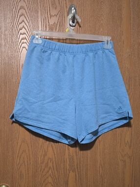 adidas Women’s Sky Blue Athletic Shorts with Elastic Waist
